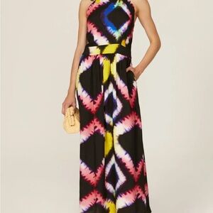 Busayo Multicolor Rainbow Tie-Dye Maxi Dress. Size 0 XXS XS